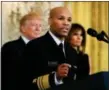  ?? MANUEL BALCE CENETA — THE ASSOCIATED PRESS FILE ?? In this file photo, Surgeon General Jerome Adams speaks during a National African American History Month reception hosted by President Donald Trump and first lady Melania Trump in the East Room of the White House in Washington.