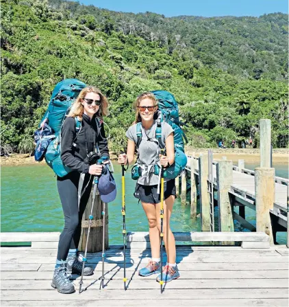  ??  ?? g Ready trek: Bolton, left, and friend Ali at Ship Cove, the starting point of their adventure
j Two sections of the South Island section of the epic Te Araroa trail, below and left