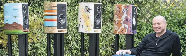  ?? PHOTO: GREGOR RICHARDSON ?? Art speakers . . . Tex Houston is proud of his latest venture, Tex Tone art speakers.