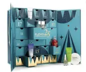  ??  ?? Elemis 25 Days of Spectacula­r Skin, £175 Give your skin a daily treat with this calendar full off spa-worthy treats for face and body, including a special full-size jar for Christmas Day.