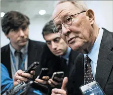  ?? TOM WILLIAMS/CONGRESSIO­NAL QUARTERLY ?? Trump’s declaratio­n would “turn a border crisis into a constituti­onal crisis,” Sen. Lamar Alexander said Thursday.