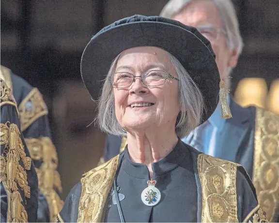  ?? Picture: PA. ?? Lady Hale, president of the Supreme Court, delivered the ruling that the decision to suspend Parliament was unlawful.