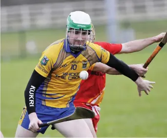  ??  ?? Conor Griffin goes on a run for Calry/ St Joseph’s during Sunday’s final in Scarden.