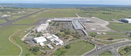  ??  ?? An aerial view of Nadi Internatio­nal Airport Terminal area.