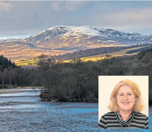  ?? GREEN GOAL: Cairngorms National Park Associatio­n deputy convener Carolyn Caddick wants to cut emissions. ??