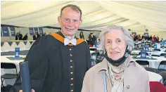  ?? ?? Andrew Marr and his mother Valerie after he was awarded an honorary doctorate at St Andrews University earlier this month.