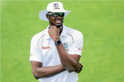  ?? HAGEN HOPKINS/GETTY IMAGES ?? West Indies captain Jason Holder will miss the second test against New Zealand due to a slow over rate in Wellington.