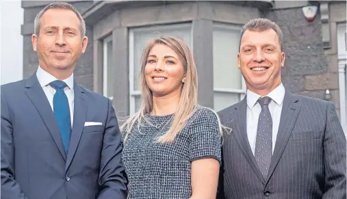  ??  ?? LOOKING NORTH: Heading the new Aberdeen office is Scott Morrison, left, who will work alongside Linda Edward under John Redpath, right