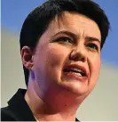  ??  ?? ‘No mandate’: Ruth Davidson