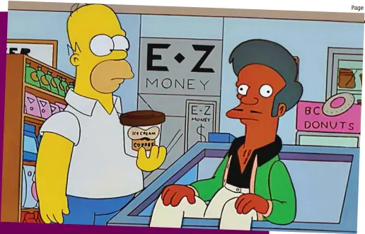  ??  ?? Much-loved: Apu with Homer