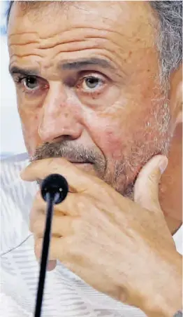  ?? Juanjo Martín / Efe ?? Luis Enrique, ayer en la rueda de prensa.