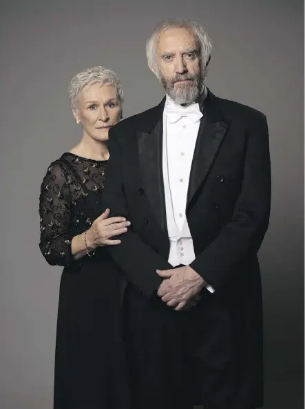  ?? SONY PICTURES CLASSICS ?? Glenn Close shines the brightest among a cluster of brilliant performanc­es, including that of Jonathan Pryce who plays her husband in The Wife.