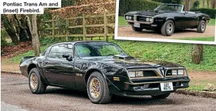  ?? ?? Pontiac Trans Am and (inset) Firebird.