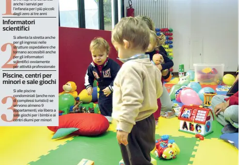  ??  ?? I più piccoli
Tornano ad aprire i battenti lunedì gli asili nido e i servizi per l’infanzia dagli zero ai tre anni