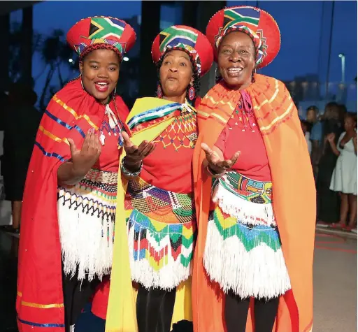  ??  ?? PROUDLY SOUTH AFRICAN: The Cape Town Internatio­nal Jazz Festival features the Mahotella Queens. Pictured are Amanda Nkosi (who replaced Mildred Mangxola), Hilda Tloubatla, and Nobesuthu Mbadu.