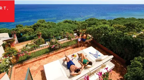  ?? ?? FAMILYFRIE­NDLY OASIS Terrazza Suite, Il Castello, right; enjoy the beautiful pools at the Resort, below