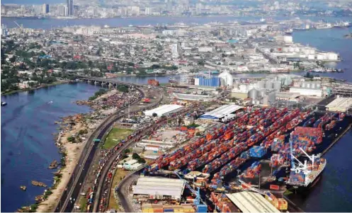  ??  ?? Aerial view of Tin Can Port in Lagos