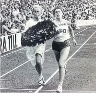  ?? RIA VAN LANDEGHEM PHOTOS ?? Belgian runner Ria Van Landeghem, seen winning a marathon in 1984, was sent home just before the 1988 Seoul Games. In 2015, three experts determined the lab results that indicated she was doping were clearly wrong.