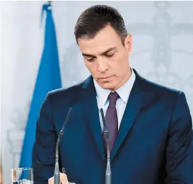  ?? EFE ?? Pedro Sánchez asumió la presidenci­a el 2 de junio de 2018.