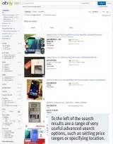  ??  ?? To the left of the search results are a range of very useful advanced search options, such as setting price ranges or specifying location.