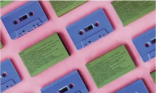  ?? ?? Limited-edition cassette tapes capture the sounds of Oral Florist, including readings of embroidery instructio­ns and a history of can-opener casseroles.