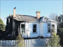  ?? PHOTO: SHANNON GILLIES ?? Gutted . . . What remains of the house in Herbert on State Highway 1 after a fire tore through the building in the early hours of yesterday morning.