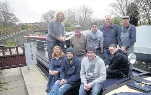  ??  ?? ●● Braidbar boats team are: Back Row from left to right: Jonathan Hardman; Regan Wassall; Jonathan Blain; Peter Mason; John Blain. Front row: Susan Mason; Andy Grindrod; Rick Halpin; Philip Swindell