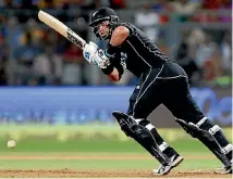  ?? DANISH SIDDIQUI/REUTERS ?? Ross Taylor pushed the singles and rotated the strike expertly in his knock of 95 in a 200-run stand with Tom Latham.