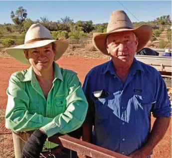  ??  ?? INNOVATORS: Toni and Greg Sherwin from Kilcowera Station, an isolated cattle property that is also a tourism venture.