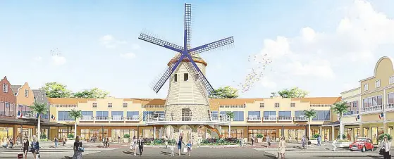  ??  ?? The French-style windmill at Acienda Designer Outlet provides the perfect backdrop for shoppers’ coffee breaks and Instagram-worthy moments in between discount shopping rounds. Acienda Designer Outlet is a P2.5 billion joint venture between Cathay Land...