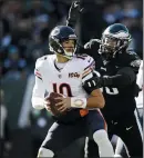  ?? MATT ROURKE - AP ?? Mitchell Trubisky’s failure to live up to franchise QB status is a cautionary tale about spending a high draft pick at QB and assuming the position is solved for the next decade.