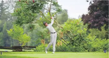  ??  ?? Thirteen-year-old phenom Jeevan Sihota was in contention until the final round at the B.C. Amateur Championsh­ip.