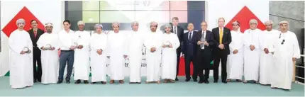  ?? - Supplied picture ?? AWARD WINNERS FELICIATED: The event also included an exhibition showcasing 10 facilities supported by PDO in the area of manufactur­ing and servicing in the oil and gas industry.