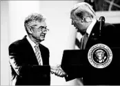  ?? SAUL LOEB/GETTY-AFP ?? President Donald Trump announces his pick for Fed chairman, Jerome Powell, on Thursday in the Rose Garden.