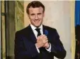  ?? Foto: Christophe Ena, dpa ?? Premierenb­esuch: Präsident Macron reist in die USA.