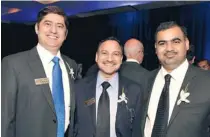  ??  ?? Jagdish Bajaj with D.P. Jain and Aditya Vasudev, director,
trade and SME, Indo-Canada Chamber of Commerce.