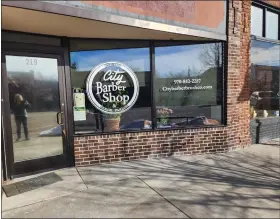  ?? ROBIN NORTHRUP — SPECIAL TO THE TIMES ?? A photo of the front of City Barber Shop, located at 219 Clayton Street in Brush.