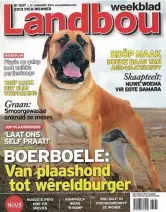  ??  ?? 17 Januarie 2014 Dertig jaar van registrasi­e van die Boerboel is in 2013 herdenk. Dié plaashonde word na verskeie lande uitgevoer. Hier is Makulu Laanie Warrior, die Namibiese grootkampi­oenreun van mnr. Ben en Joewina Lange van Windhoek. FOTO: THEUNS BOTHA