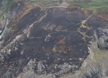  ??  ?? Éire image on Bray head taken by the Garda Air Support Unit.