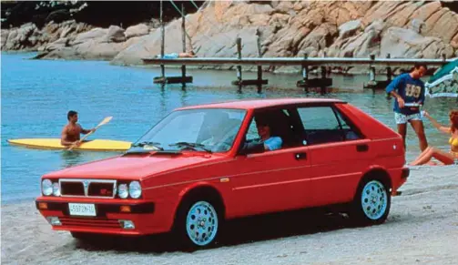  ?? ?? Lancia Delta Integrale har laenge vaeret meget dyr, men også de mere almindelig­e HF-modeller stiger nu voldsomt. Foto: Lancia