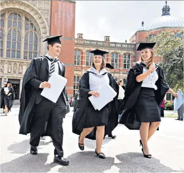  ??  ?? Graduates may face yet another funding system after a loans and fees overhaul