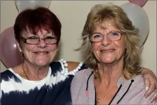  ??  ?? REUNITED: Sisters Barbara Mahon and Carol Appo at Sean McBride Square in Wexford.