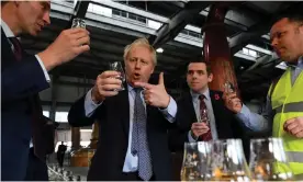  ?? Photograph: Reuters ?? Boris Johnson made the comments during a tour of the Roseisle distillery in Elgin on the second day of campaignin­g.