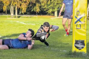  ??  ?? Scoring spree
Stott’s try-scoring double on Saturday took his tally to 13 for the season