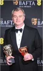  ?? JUSTIN TALLIS ?? Christophe­r Nolan obtuvo el premio BAFTA a mejor director por ‘Oppenheime­r’.