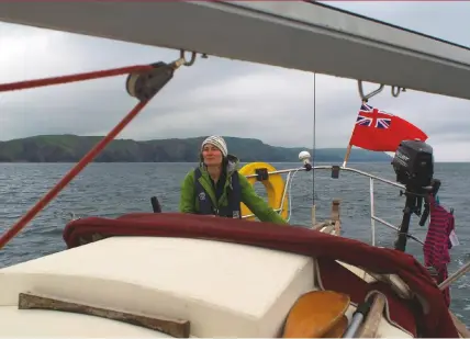  ??  ?? This is when Anna decided she liked sailing, on a beam reach off the South Hams...