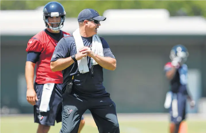  ?? Tim Warner ?? Assuming play-calling duties this year, Texans coach Bill O’Brien will try to jump-start an offense that was one of the NFL’s worst in 2016.