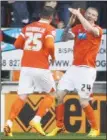  ??  ?? HEAD BOY: Blackpool’s Andy Keogh celebrates