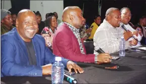  ?? (Pics: Mxolisi Dlamini). ?? JUDGES: (L - R) Sipho Makhabane, Mnqobi Maseko, Mzayoni and Banele Dlamini.