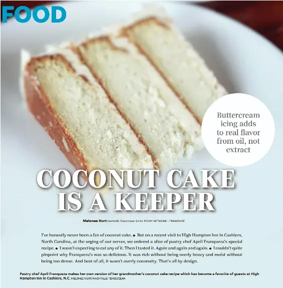 COCONUT CAKE IS A KEEPER - PressReader
